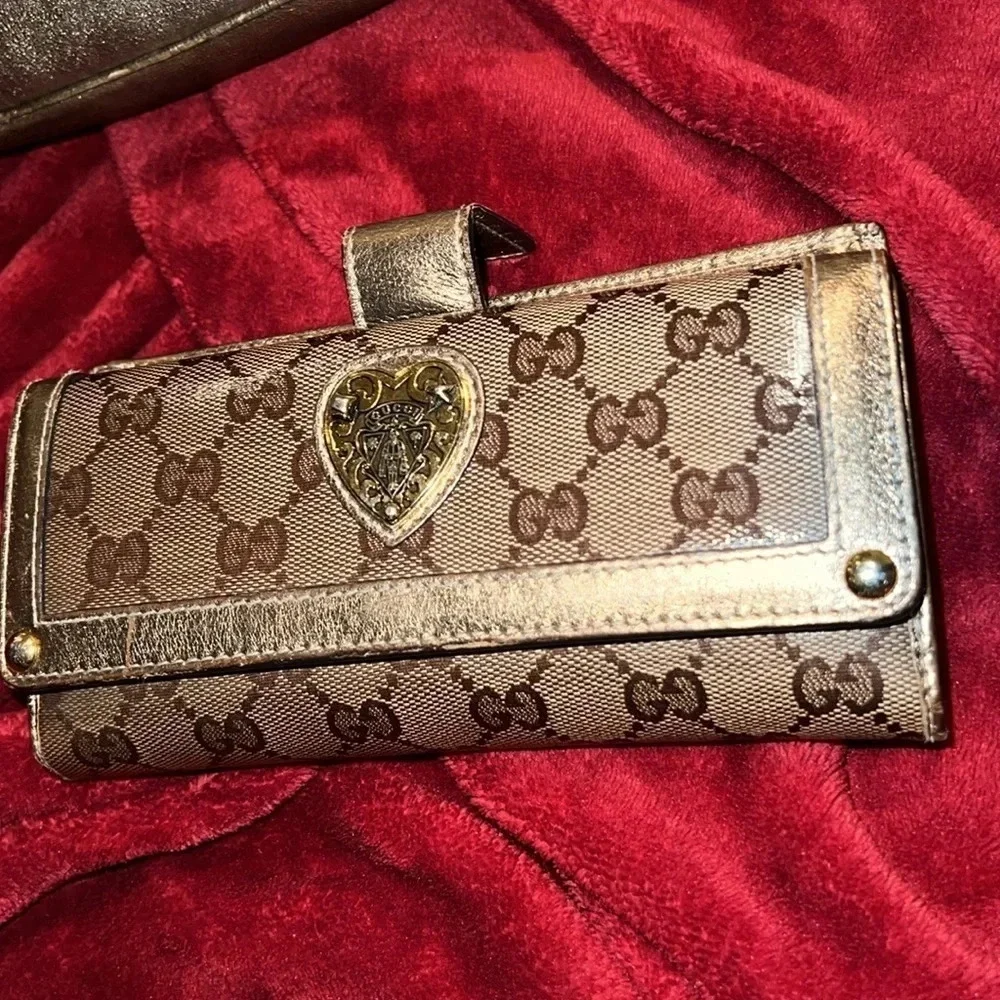 GUCCI Babouska Monogram Hobo shoulder bag with  matching wallet - Picture 12 of 17